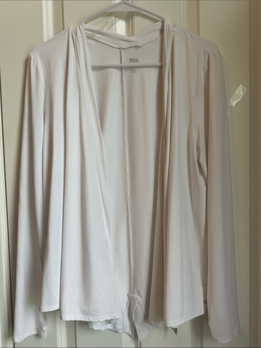 DSG Open Front Lightweight Jacket in Soft Cream